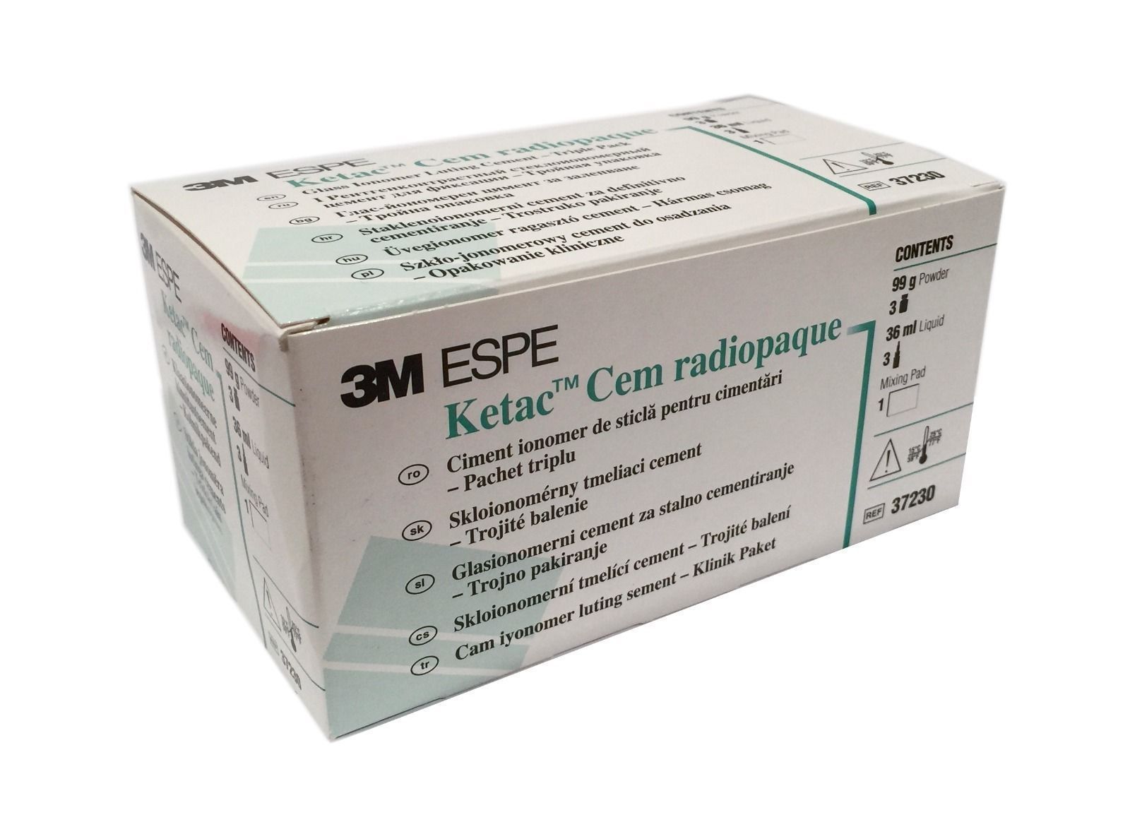 3M ESPE 37230 Ketac Cem Radiopaque Glass Ionomer Luting Cement Triple Pack 3M ESPE 37230 Ketac Cem Radiopaque Glass Ionomer Luting Cement Triple Pack